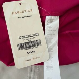 New Fabletics Pure Lux High Waisted 6” Biker Shorts Hot Pink Women’s Size Medium